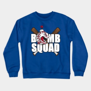 Bomb Squad Baseball White Crewneck Sweatshirt